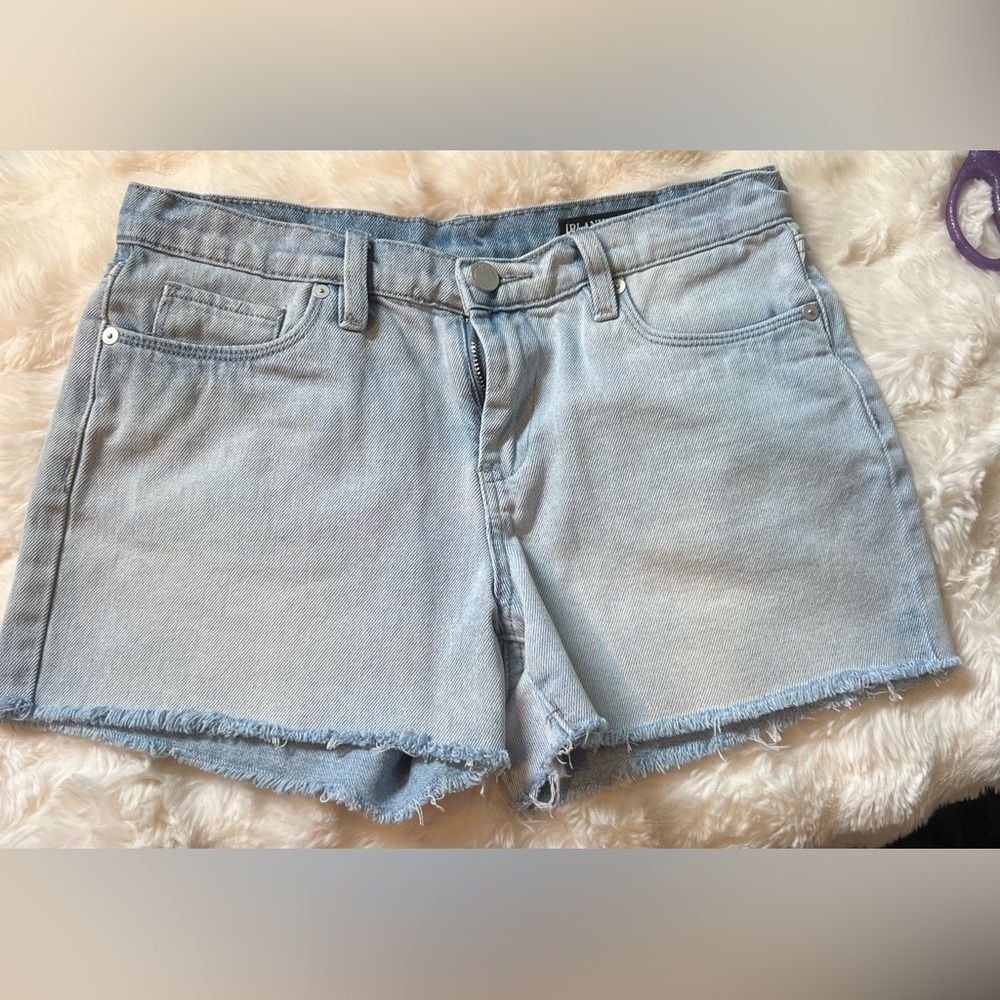 Blank NYC Blue Jean Shorts Distressed Cut-Off Hem Sz 27